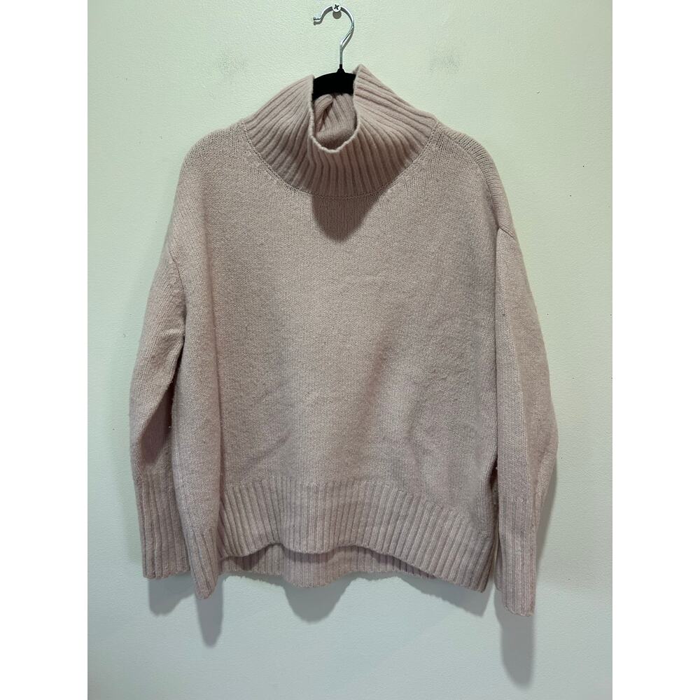 Cynthia Rowley pink sweater size S cowl neck knit wool blend